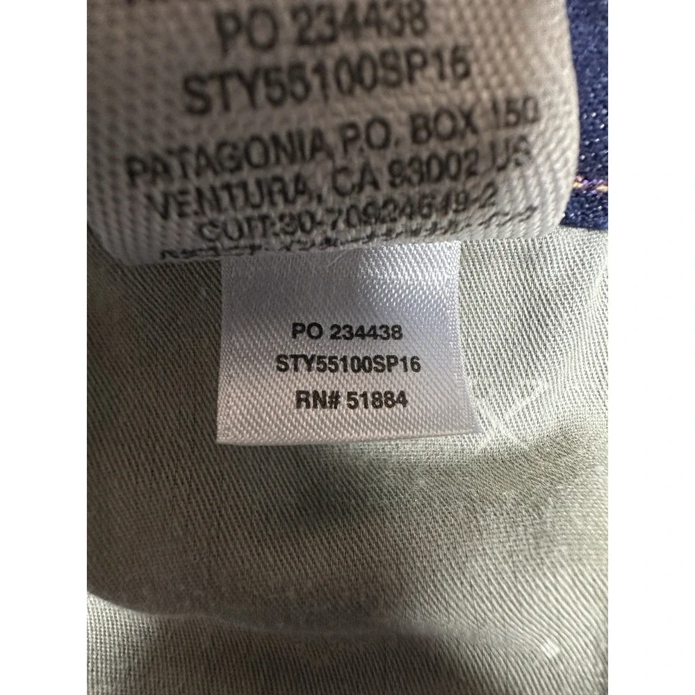 Patagonia Jeans Womens 28 Dark Wash Organic Stretch Slim Fit Outdoor Blue Denim